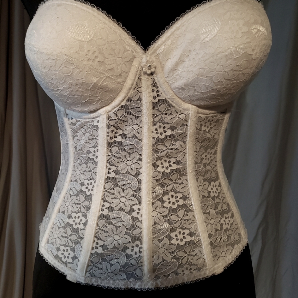 Lace push-up corset bra